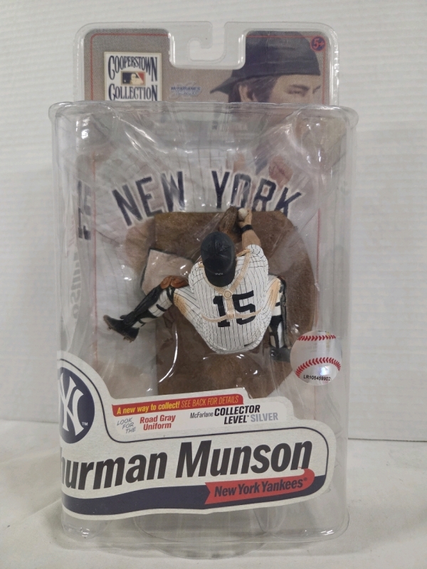 McFarlane Toys Cooperstown Collection Thurman Munson New York Yankees Figurine | Measures 7" x 12"