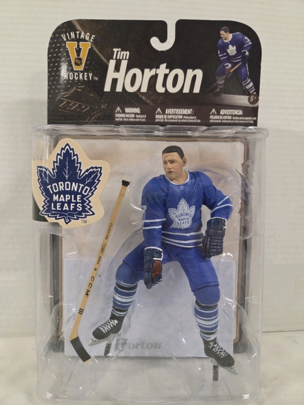 McFarlane's Sportspicks NHL Legends Series 8 action figure of Tim Horton | Box Measures 7" x 12"