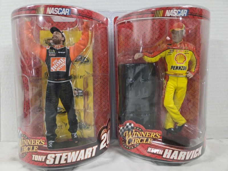 2 Winner's Circle NASCAR Figurines | Tony Stewart #20 & Kevin Harvick #29