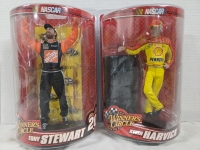 2 Winner's Circle NASCAR Figurines | Tony Stewart #20 & Kevin Harvick #29