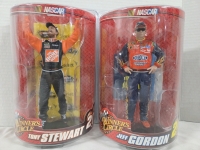 2 Winner's Circle NASCAR Figurines | Tony Stewart #20 & Jeff Gordon #24