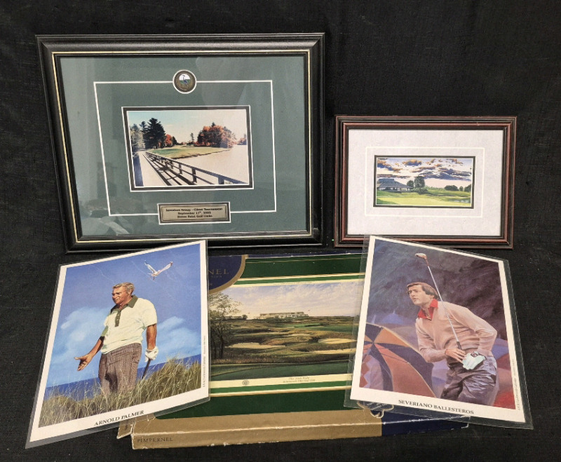 Golf Memorabilia Lot - Glen Abbey Print, 4x Pimpernel Placemats ++