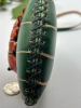 Handcrafted Genuine Leather Leaf Coin Purse with Colorful Caterpillar Key Holder / Card Wallet & Evening Clutch approximately 5.5 x 4 inch Strap 6 inch - 6