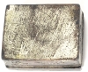 Gorgeous Antique Small Presumed Copper Japanese Pillbox With Cranes Relief - 1.75" &times; 1.3" &times; 0.75" Tall - 8