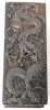 Stunning Antique Presumed Copper Small Box With Chinese Dragon Relief on Top - 1.5" &times; 3.65" &times; 1.25" High, Broken Lid Hinge - 2