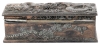 Stunning Antique Presumed Copper Small Box With Chinese Dragon Relief on Top - 1.5" &times; 3.65" &times; 1.25" High, Broken Lid Hinge - 7