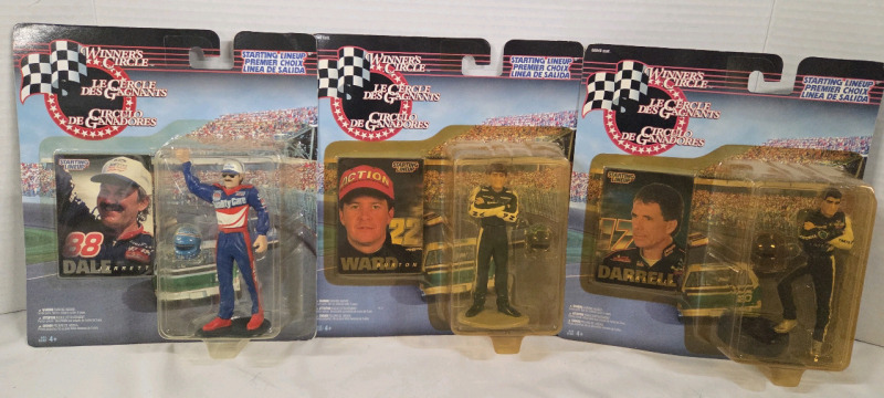 3 Vintage Winners Circle Starting Lineup Figurines | Ea. Box Measures 8" x 9"