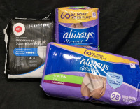 68+ New sz Small Men's & Women's Life & Always Adult Absorbent Briefs