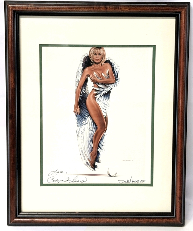 2013 Comic Con Autographed Signed Cathy St George & Dave Nestler 1984 PLAYBOY Pinup Photo Print Framed - 12.5" &times; 15.6"