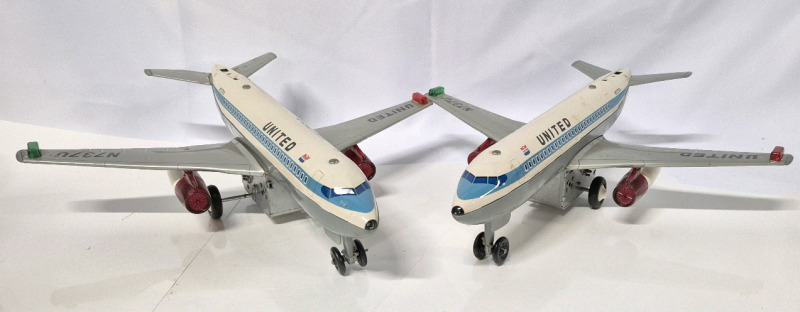 2 United N737U Model Planes - 14.5" Long and 13.5" Wide - Untested, Sold As-Is