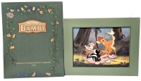 Vintage 1997 Disney Store BAMBI Exclusive Commemorative Lithograph With Original Envelope & Card Frame - 11" &times; 14"