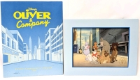 Vintage 1996 Disney Store OLIVER & COMPANY Exclusive Commemorative Lithograph With Original Envelope & Card Frame - 11" &times; 14"