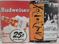 2 New | 12" x 8" Budweiser Themed Signs