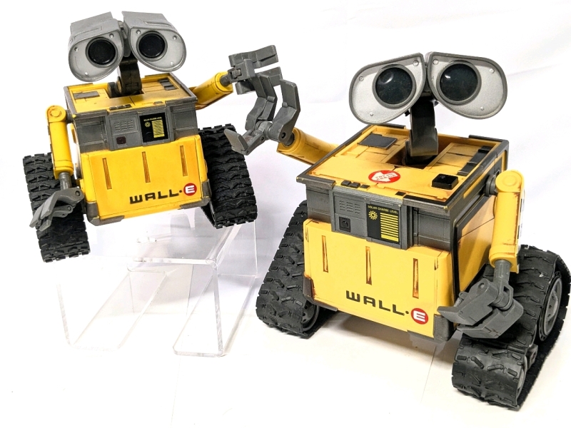 2 Disney Pixar WALL-E Battery Operated Robots - 6.5" - 9.5" (Untested, As-Is)