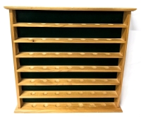 Vintage Wooden Wall-Hanging Golf Ball Display Shelf - Holds 49 Balls! - 19.25" &times; 2.4" &times; 18" Tall