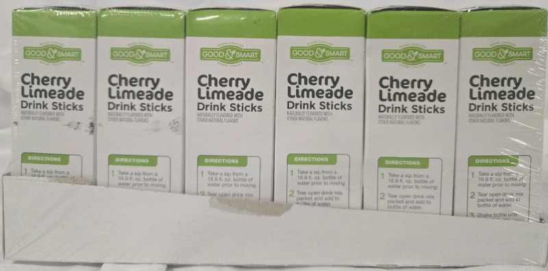 6 New | Good & Smart Cherry Limeade Drink Sticks