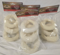 4 New Packs | 12pcs ttl Rawhide Dounts Dog Treats ( 135g )