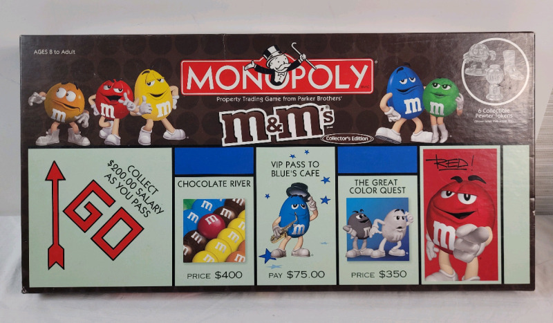 New , Open Box - Monopoly M&M's Edition . Never Played , All Game Pieces Sealed
