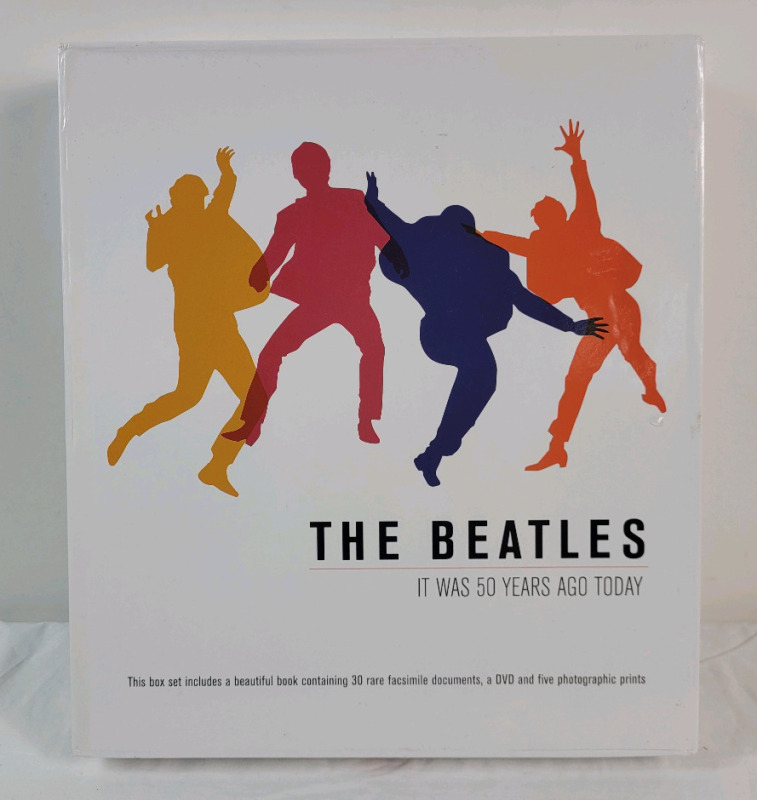 The Beatles " It Was 50 Years Ago Today " First Single ' Love Me Do ' Facsimile Memorabilia Box Set . Appears Complete