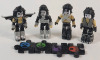 2002 KISS Art Asylum Mini-Fig Set w/Puzzle Pieces . Measures 3.5" Tall Each