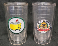 Augusta National The Masters & 1997 U.S. Open at Congressional Plastic Tumblers . Measures 6" tall .