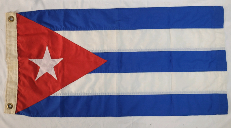 Double Side CUBA Flag , Measures 14"&times;28.5"