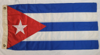Double Side CUBA Flag , Measures 14"&times;28.5"
