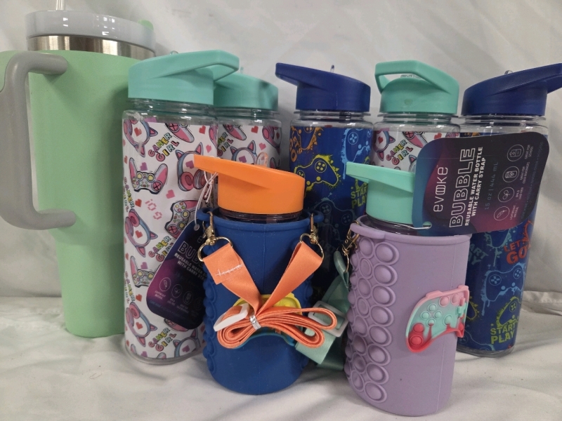 8 New | Assorted Waterbottles Lot | Largest Holds 1256mL
