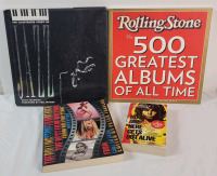 Music & Movie Book Lot . Rolling Stone 500 Greatest Albums , The Story of Jazz , Jim Morrison Book & Rolling Stone Movie Book