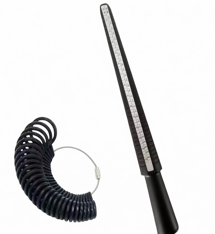 New Set of Ring Sizer UK/US/EU/HK Ring Measurement Tool Finger Ring Gauge Kit Approximately 10 Inch Stock Photo Added
