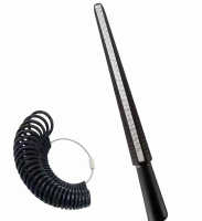 New Set of Ring Sizer UK/US/EU/HK Ring Measurement Tool Finger Ring Gauge Kit Approximately 10 Inch Stock Photo Added
