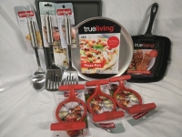 9 New | Assorted Cookware Lot | Includes Pre-Season Cast Iron Grill Pan, Pizza Pan, Apple Wedger & More!