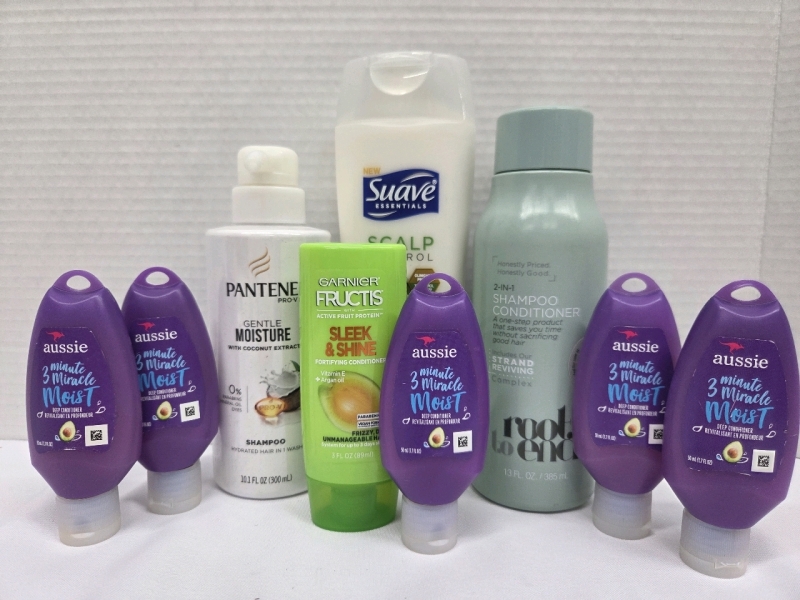 9 New | Assorted Shampoo and Conditioner Lot | Largest Measures 373mL