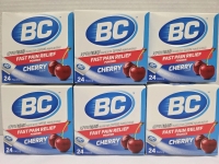 6 New Boxes of BC Fast Pain Relief Powder in Cherry Flavour | ea. Box Includes 24 Packs | BB:Nov/2026 | See Description for More Details