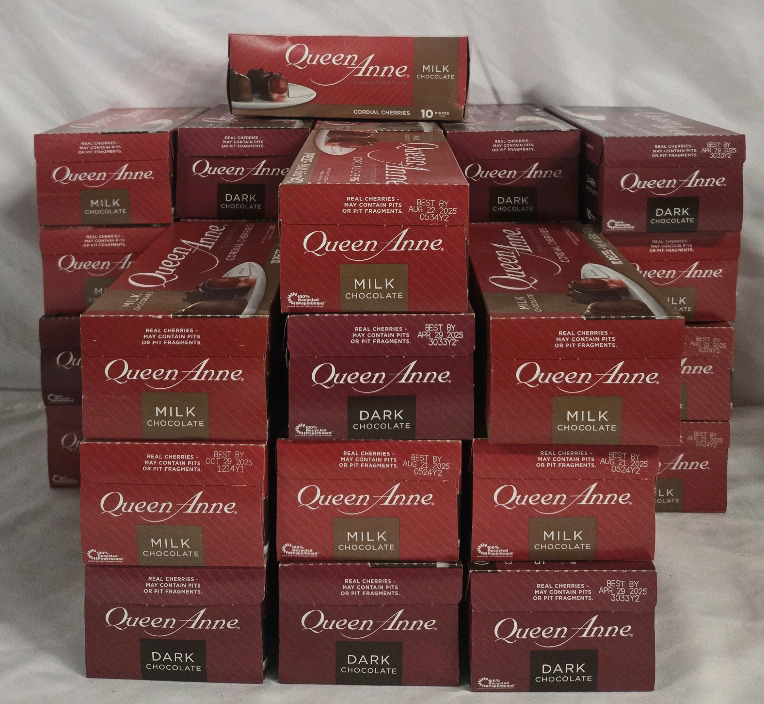 31 | New Queen Anne's Milk/ Dark Chocolate Cordial Cherries (187g Per Box )