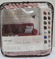 New | Niceec Loveseat Cover in Color Pink