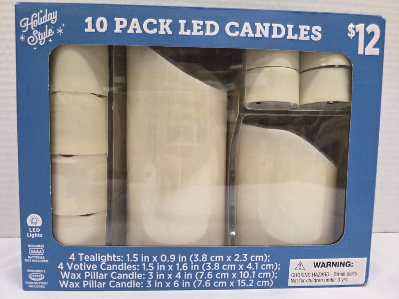 New | 10 Pack LED Candles | See Photos For More info