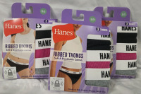 9 New | Size S/5 Hanes Thongs & Bikinis