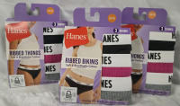9 New | Size M/6 Hanes Bikinis & Thongs