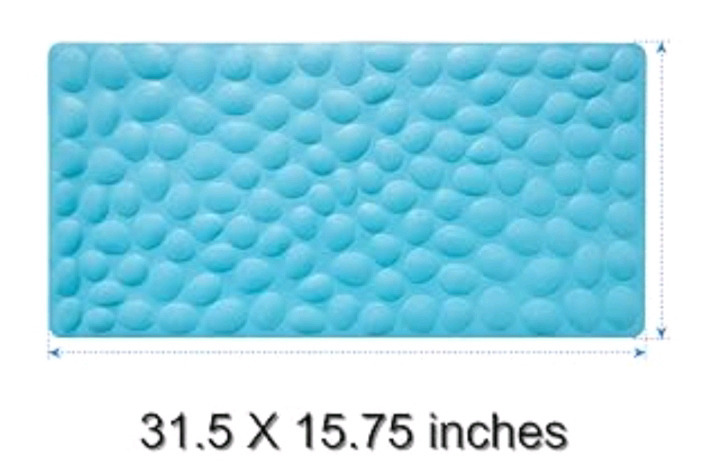 New | Foot Massaging Bath Mat w/ Suction Cupped Bottom | See Photos For Measurements