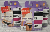 9 New | Size M/6 Hanes Thongs & Bikinis