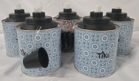 5 New | Tiki Tin Deluxe Table Torches 6" Tall