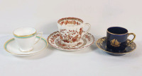 Copeland Spode India Tree Cup & Saucer , Limoges Castel Espresso Cup & Saucer plus Minton Newbury Cup & Saucer .
