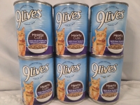 6 New | 9Lives Hearty Cuts With Real Turkey & Cheese in Gravy | Ea. Can has 369g | BB: 09/17/26