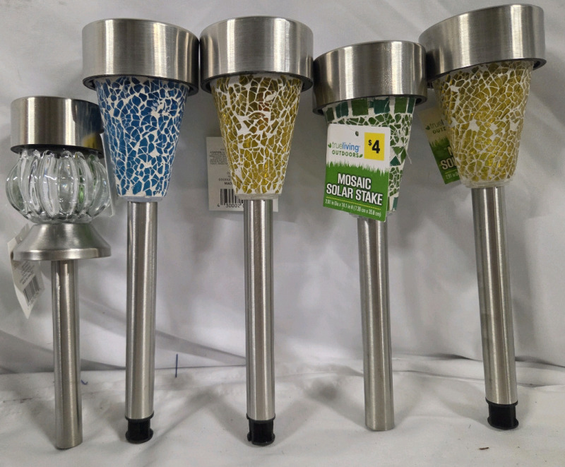 5 New | Assorted Garden Solar Steaks | Largest Measures 14" Tall