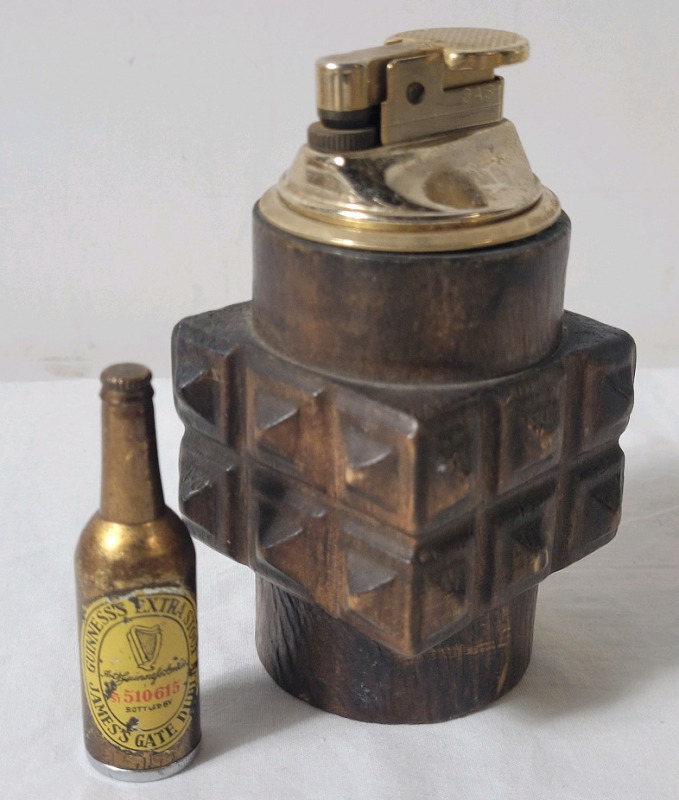Vintage Table Lighter & Souvenir Bottle Lighter