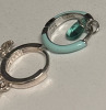 925 Sterling Silver Hoop with not sterling Rhinestone Dangle Earrings Sparkling Shimmer / 2 Piece dangling earrings S925 summer water drop inlaid Rhinestone 1.75 / .75 inch - 6