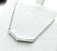 NEW Sterling Silver Natural Diamond (0.10ct) Necklace, W/A $300.00 (with appraisal) Diamond is the birthstone for April.