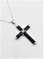 NEW Sterling Silver Cross Pendant with Sterling Silver Chain, W/A (with appraisal) $545.00.