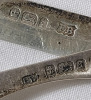 Antique 1901 Silver Pocket Knife w/Mother of Pearl Handle . Measures 4 1/4" long when open . - 3